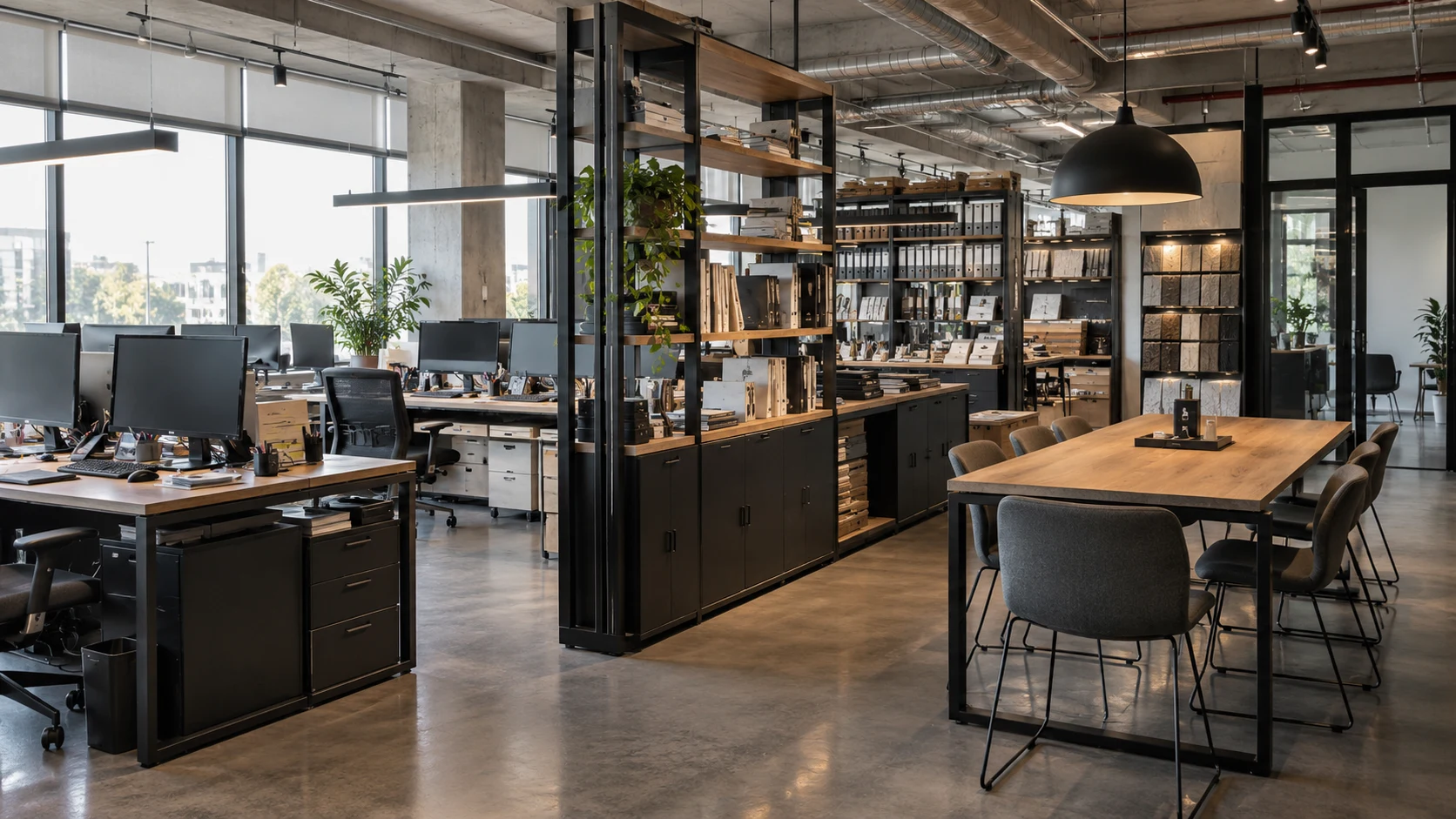 Ofis ve Ticari Alanlar raf sistemleri uygulaması
